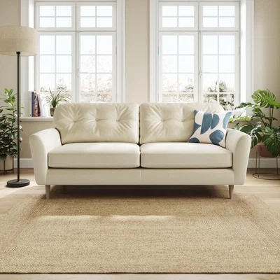 Dunelm Sven Opulent Velvet 4 Seater Sofa Champagne