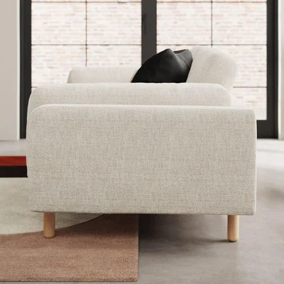 Dunelm Newton Chunky Tonal Weave 2 Seater Sofa
