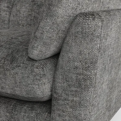 Dunelm Peyton 4 Seater Sofa Chunky Chenille Charcoal
