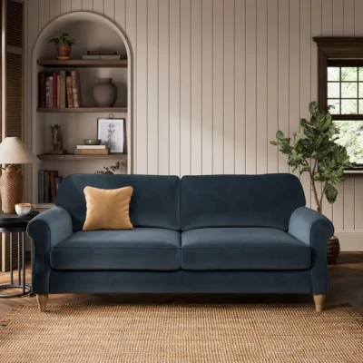 Dunelm Millie Velvet 3 Seater Sofa