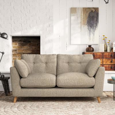 Dunelm Peyton Large 2 Seater Sofa Chunky Weave Honey
