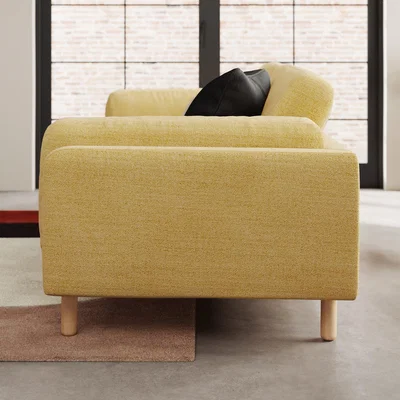 Dunelm Newton Chunky Tonal Weave 4 Seater Sofa