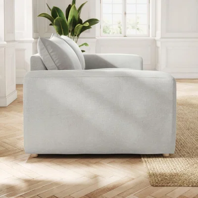 Dunelm Full Circle Austin Tonal Weave 4 Seater Sofa, Silver Silver