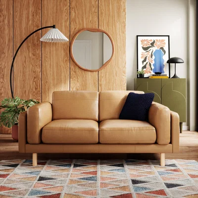 Dunelm Newton Vintage Leather 2 Seater Sofa