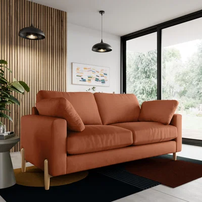 Dunelm Apollo Vintage Velvet 3 Seater Sofa Vintage Velvet Apricot