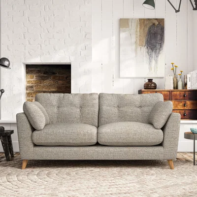 Dunelm Peyton 3 Seater Sofa Chunky Weave Natural