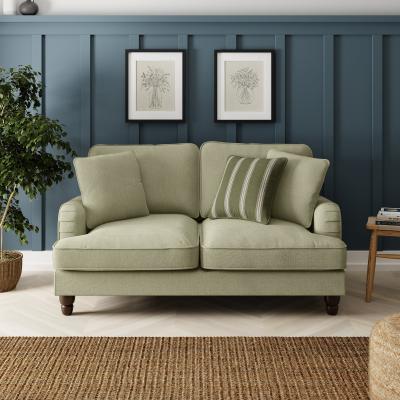 Dunelm Beatrice Tonal Chenille 2 Seater Sofa Sage (Green)