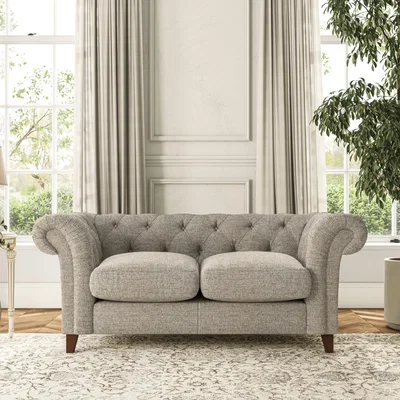 Dunelm Pimlico Large 2 Seater Sofa Chunky Weave Natural