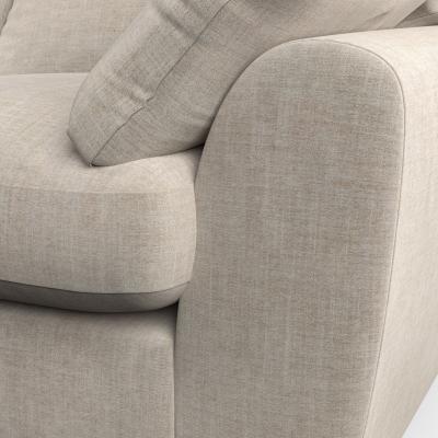 Dunelm Madison Large 2 Seater Sofa Tonal Plush Chenille Natural