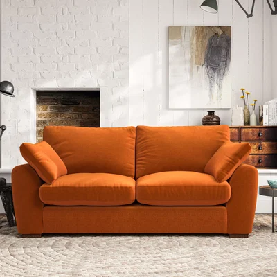 Dunelm Madison 3 Seater Sofa House Velvet Ginger