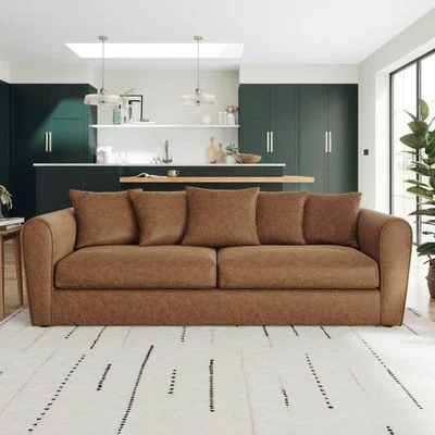 Dunelm Blake Arizona Faux Leather 4 Seater Sofa