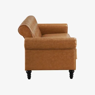 Dunelm Greta Faux Leather 3 Seater Sofa