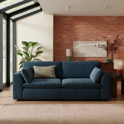 Dunelm Aspen Textured Faux Linen 3 Seater Sofa