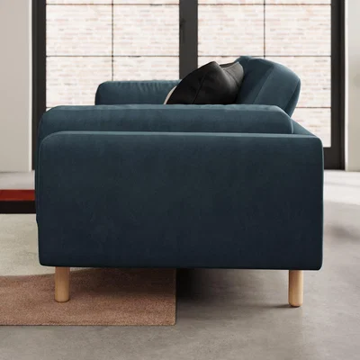 Dunelm Newton Matte Plush Velvet 4 Seater Sofa