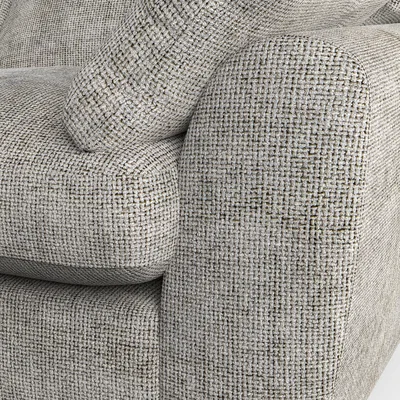 Dunelm Madison Large 3 Seater Sofa Chunky Chenille Silver