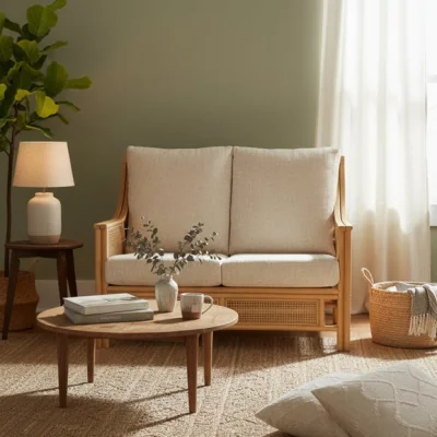 Dunelm Desser Chester Rattan 2 Seater Sofa