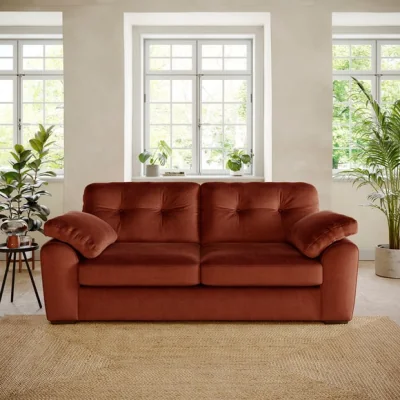 Dunelm Milton Matte Velvet 3 Seater Sofa