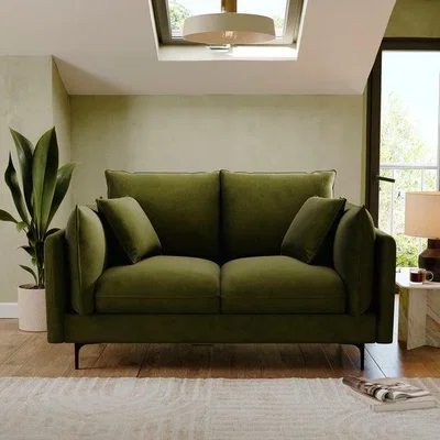 Dunelm Ruby Velvet 2 Seater Sofa
