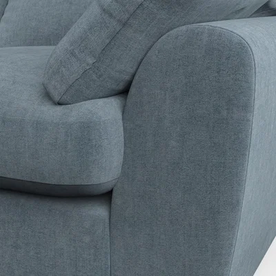 Dunelm Madison 4 Seater Sofa Tonal Plush Chenille Aqua