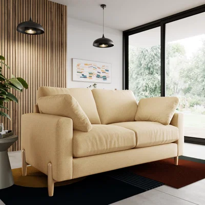 Dunelm Apollo weave 2 Seater Sofa Multiweave Ochre