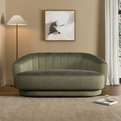 Dunelm Carmen Quilted Velvet 2 Seater Sofa
