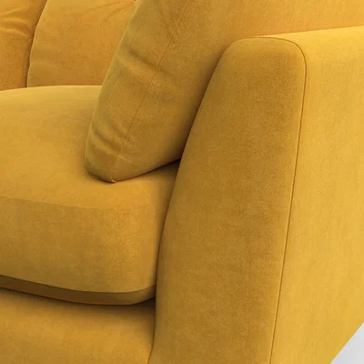 Dunelm Peyton 4 Seater Sofa Luxury Velvet Old Gold