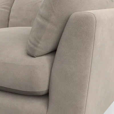 Dunelm Peyton 4 Seater Sofa Aqua Clean Chenille Mushroom