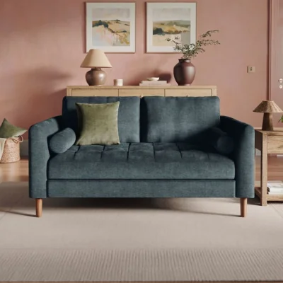 Dunelm Max Soft Tonal Chenille 2 Seater Sofa