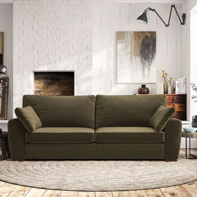 Dunelm Madison 4 Seater Sofa House Velvet Olive