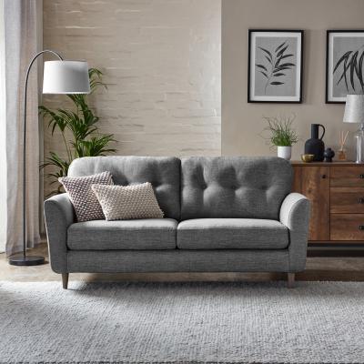 Dunelm Return - Sven Tonal Weave 3 Seater Sofa, Grey