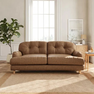 Dunelm Martha 3 Seater Arizona Faux Leather Sofa