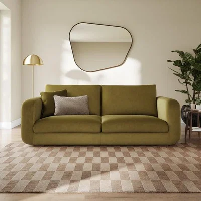 Dunelm Luca Matte Soft Velvet 4 Seater Sofa