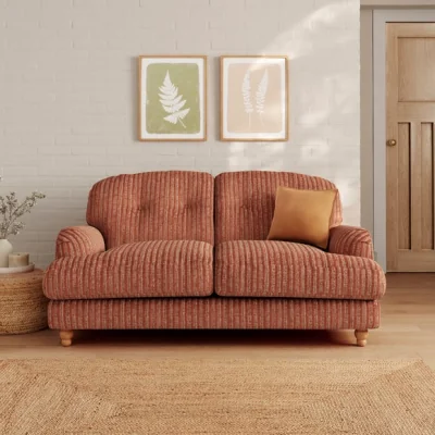 Dunelm Martha Chunky Chenille Stripe 2 Seater Sofa