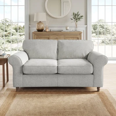 Dunelm Flori 2 Seater Sofa, Soft Chenille Grey