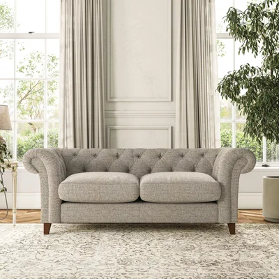 Dunelm Pimlico 3 Seater Sofa Chunky Weave Natural