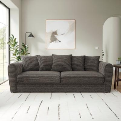 Dunelm Blake Horizontal Jumbo Cord 4 Seater Sofa