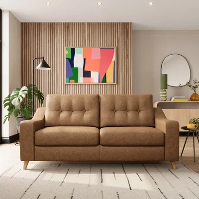 Dunelm Baxter II Arizona Faux Leather 3 Seater Sofa