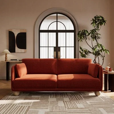 Dunelm Armitage Chenille 3 Seater Sofa with Ball Feet