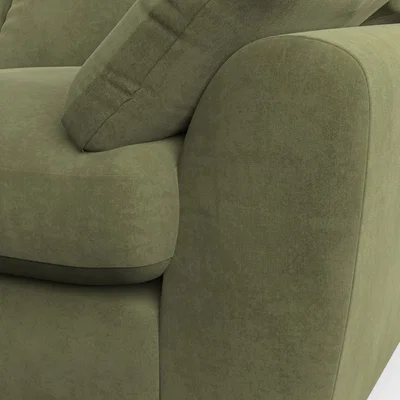 Dunelm Madison 4 Seater Sofa Luxury Velvet Olive