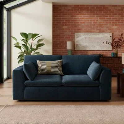 Dunelm Aspen Textured Faux Linen 2 Seater Sofa
