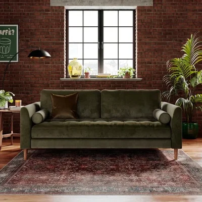 Dunelm Max Velvet 3 Seater Sofa