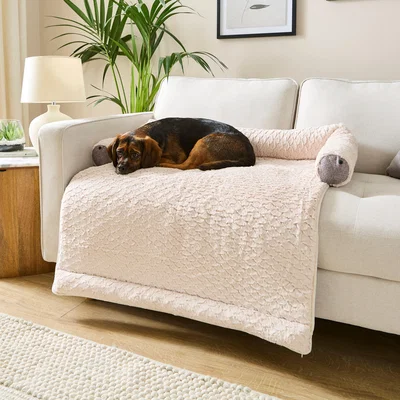 Dunelm Roll Front Ivory Sofa Dog Bed Ivory