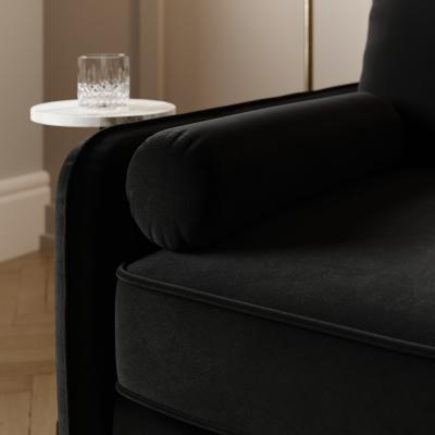 Dunelm Cassie Velvet 2 Seater Sofa in a Box Black