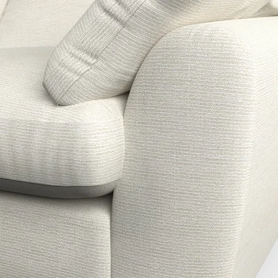 Dunelm Madison Large 3 Seater Sofa Chunky Tonal Weave Ivory