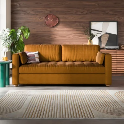 Dunelm Zoe II Velvet 3 Seater Sofa