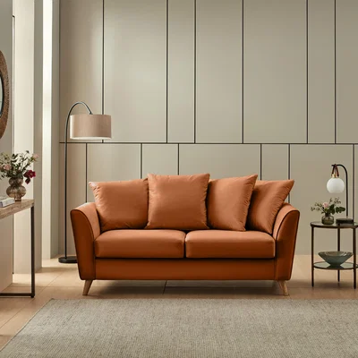 Dunelm Bess 3 Seater Sofa, Opulent Velvet Caramel