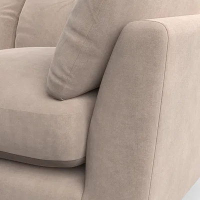 Dunelm Peyton 4 Seater Sofa Luxury Velvet Natural