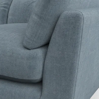 Dunelm Peyton 4 Seater Sofa Tonal Plush Chenille Aqua