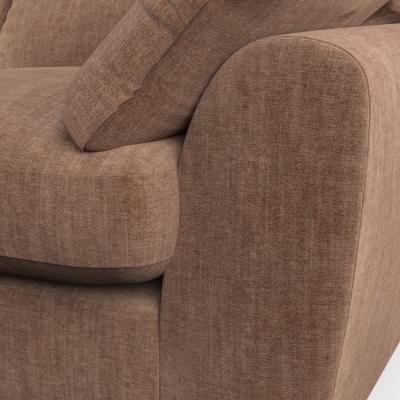 Dunelm Madison Large 3 Seater Sofa Tonal Plush Chenille Soft Clay
