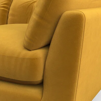 Dunelm Peyton 4 Seater Sofa House Velvet Amber Gold
